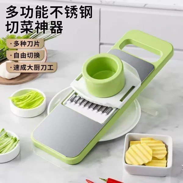 5 In 1 Stainless Steel Multifunctional Safe Fruit Vegetable Slicer Cutter Shredders